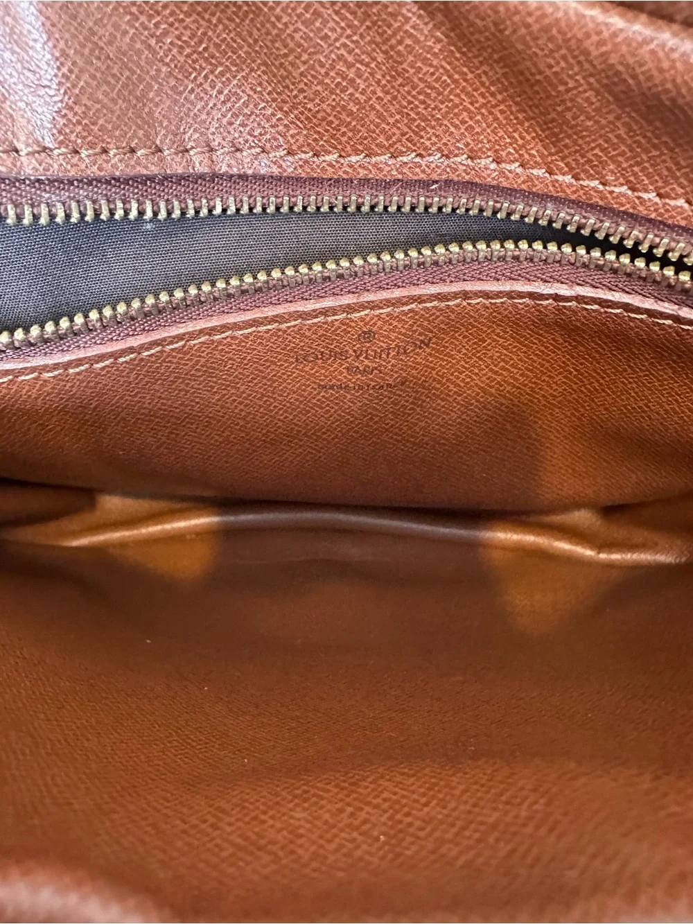 Louis Vuitton Monogram Canvas Crossbody with Tan Leather Trim
